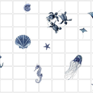 Панель ПВХ 0,2 мозаика «Морской коктейль» Stella