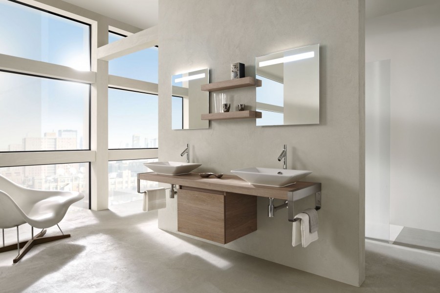 EB55-XXXX-E10 Столешница на заказ от 1501 до 2000 мм с 2 отверстиями для раковин rêve е4819 Jacobdelafon PARALLEL Santreyd - Вид №1