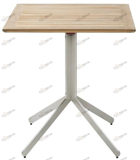 solpuri Складной квадратный обеденный стол из тика Yix sun-id-1463887