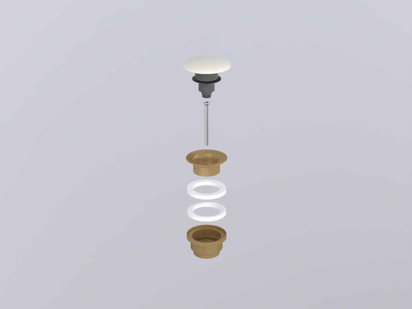 PIL01BR-TL Универсальный донный клапан click/clack бронза с керамической крышкой cielo Запасные части и аксессуары Ceramica Cielo