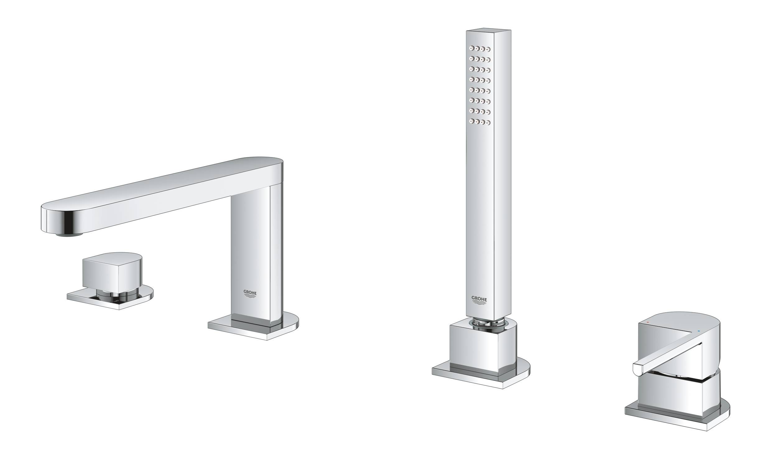 Смеситель для ванны на 4 отверстия GROHE Plus (29307003) - Вид №1