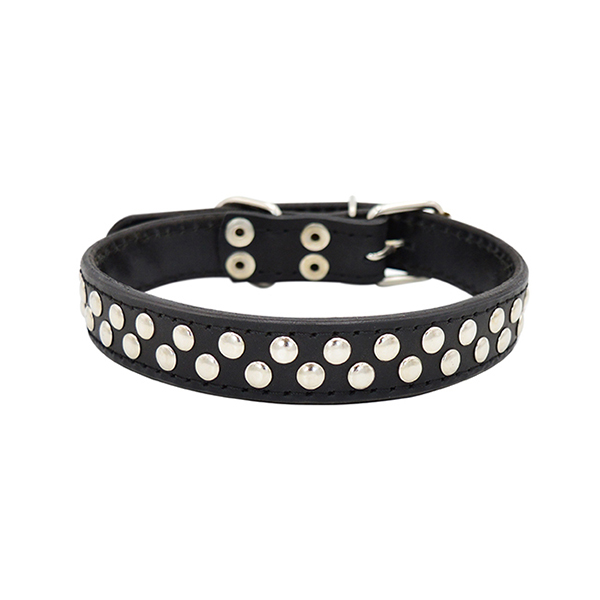 ПР0048200 Ошейник для собак Клепка 2сл 26мм 50см черный ZOOEXPRESS 