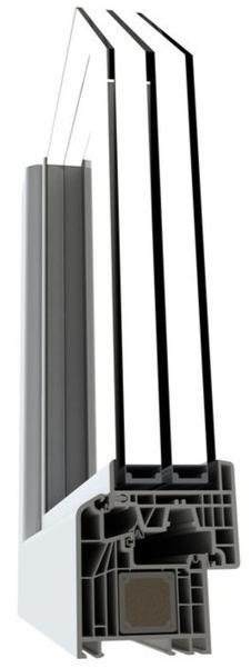 ALPHACAN Распашное окно с терморазрывом из пвх с тройным остеклением sun-id-1454408 - Вид №2