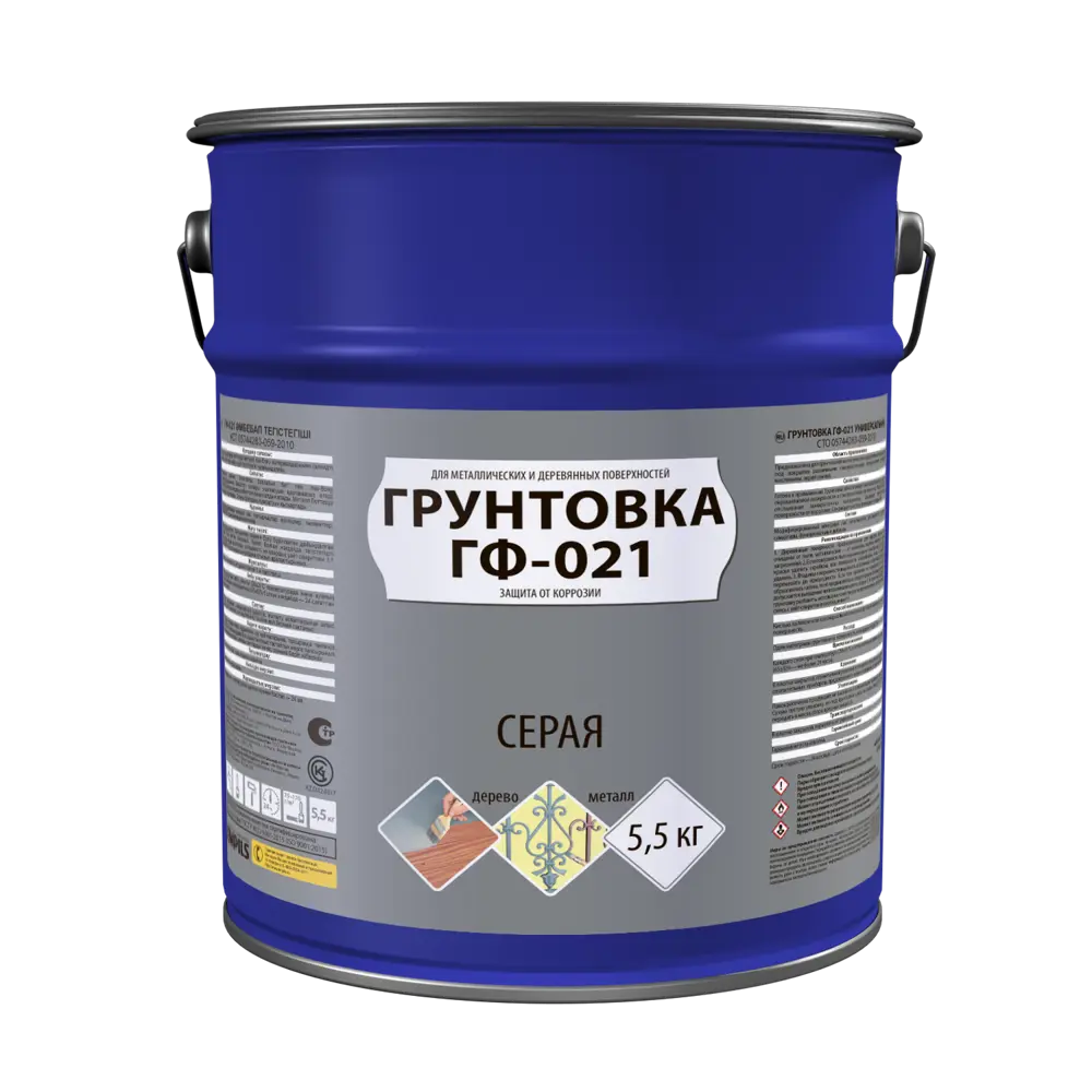 Грунтовка для сухих помещений Empils ГФ-021 Л серая 5.5 кг STLM-2049502 - Вид №1
