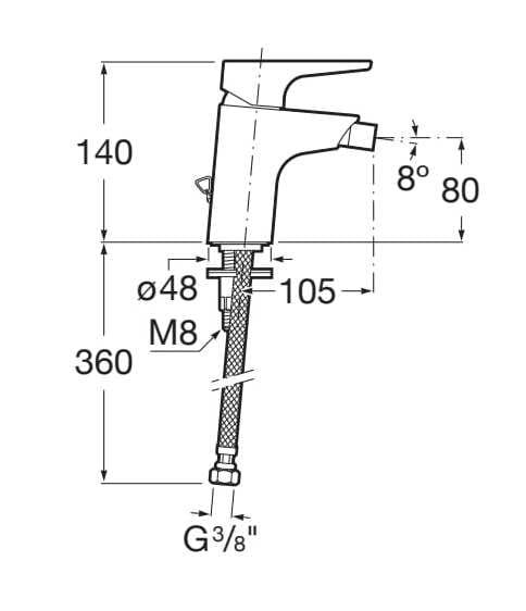 Смеситель для биде с поворотным горлышком Roca Atlas ARCH-00024551 - Вид №2