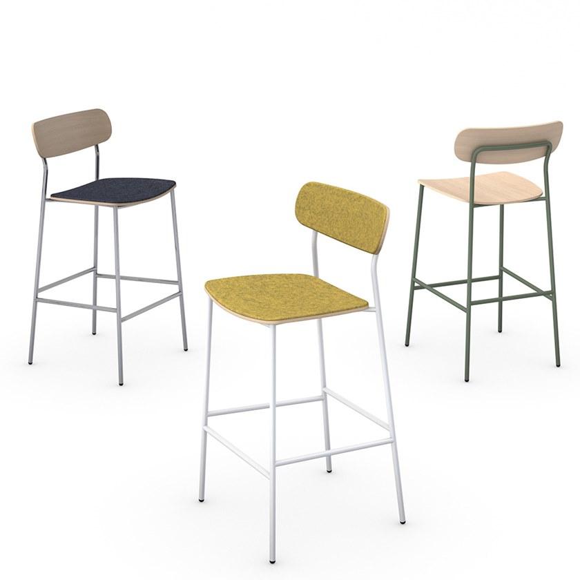 Vela Arredamenti Табурет из железа со спинкой Bistro Bistrò sun-id-1492637 - Вид №4