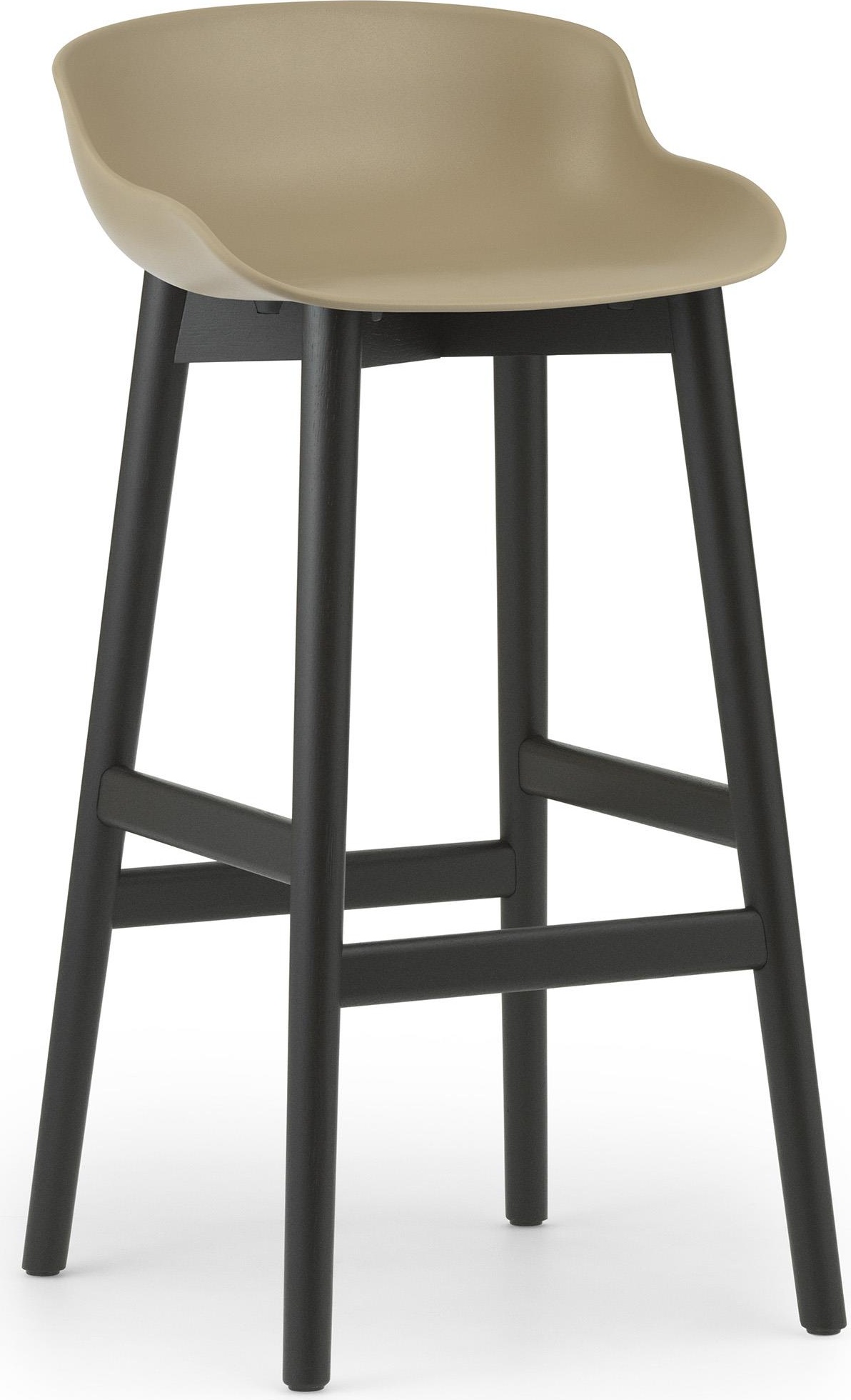 604405 Барный стул 75 см Black Oak / Sand Normann Copenhagen Hyg 