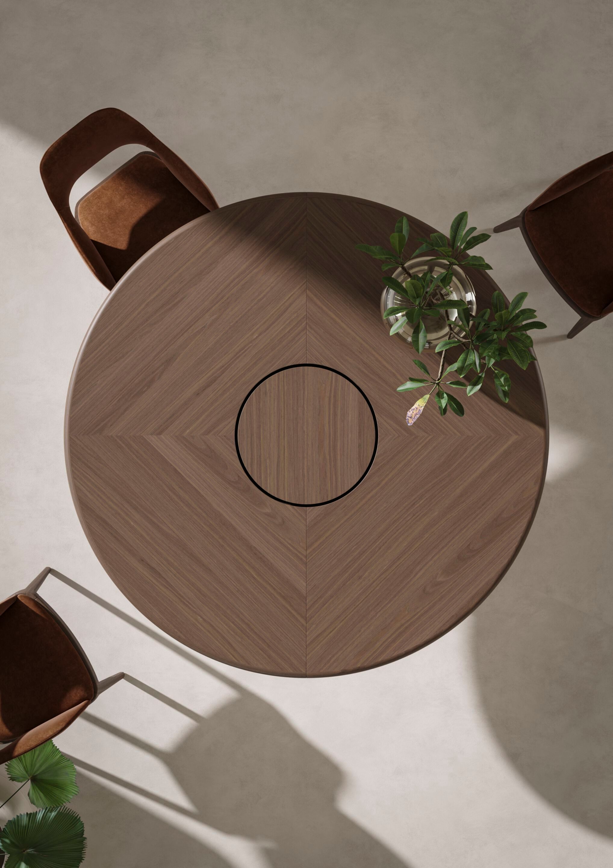 Круглый деревянный стол для совещаний с системой люверсов PROF Dea ARCH-00104400 - Вид №3