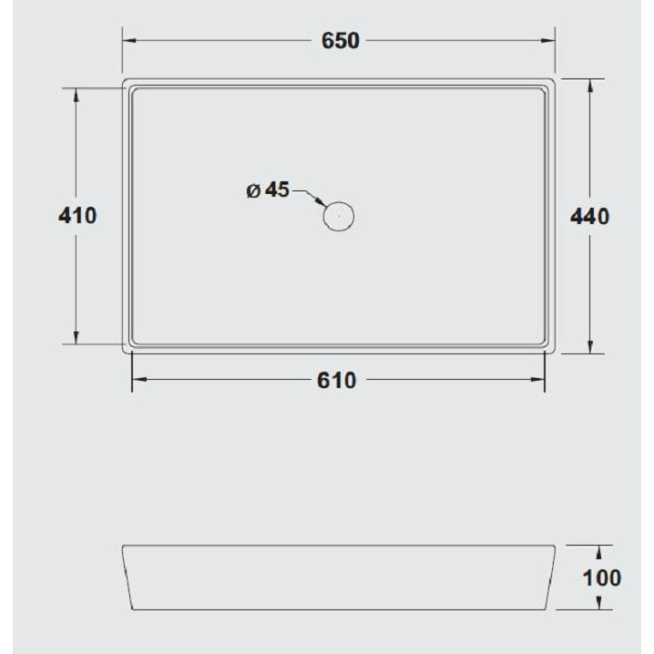 25367 Накладная раковина на столешницу  овальная Ceramica Hidra  - Вид №3