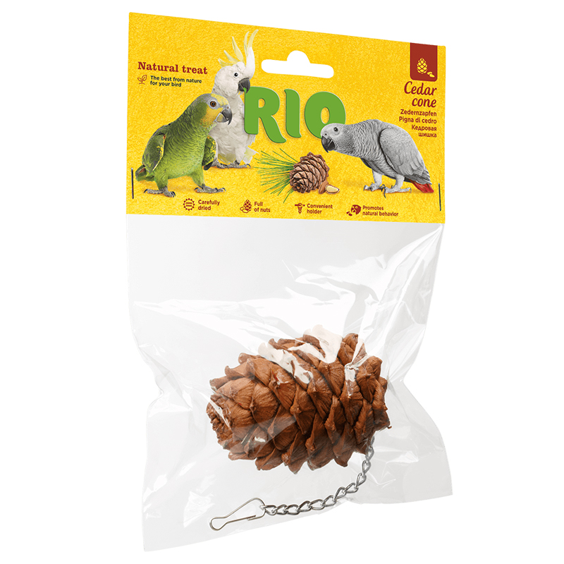 ПР0014544 Лакомство-игрушка для птиц Кедровая шишка 1шт RIO 
