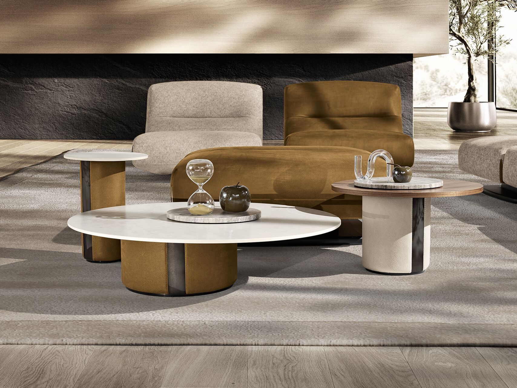 Круглый журнальный столик из керамогранита Max Divani KRISA ARCH-00099383 - Вид №2