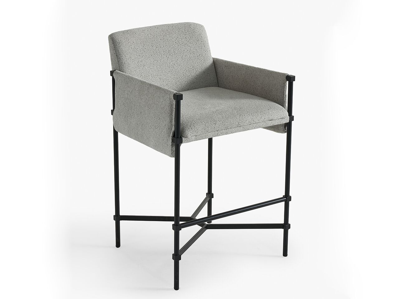 Высокий стул с тканевой подкладкой со спинкой NDESIGN Ezora ARCH-00004169 - Вид №1