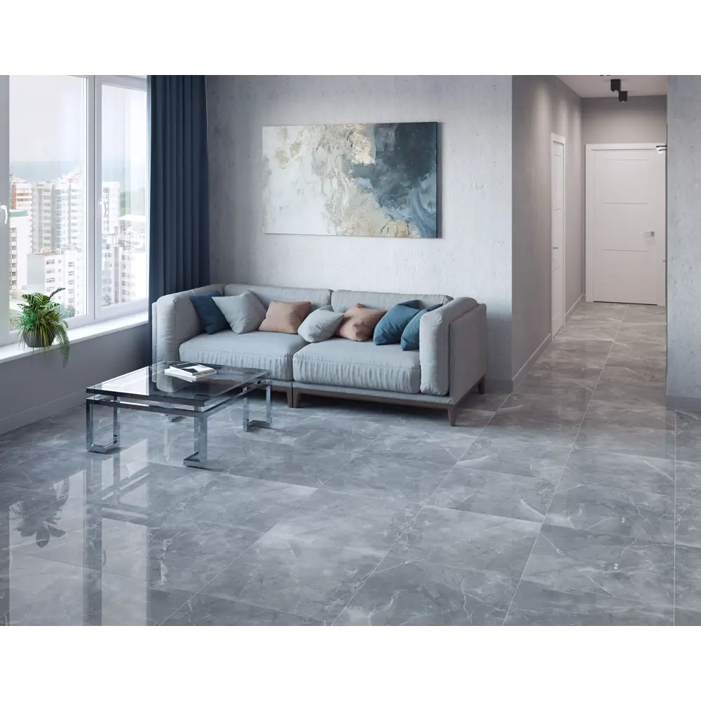 Керамогранит Incolor Imperial 60x60x0.9 см 1.44м² полированный цвет серый STLM-2060277 - Вид №3