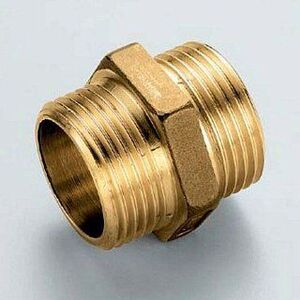 Ниппель 1"1/2'x1"1/2 латунь TIEMME