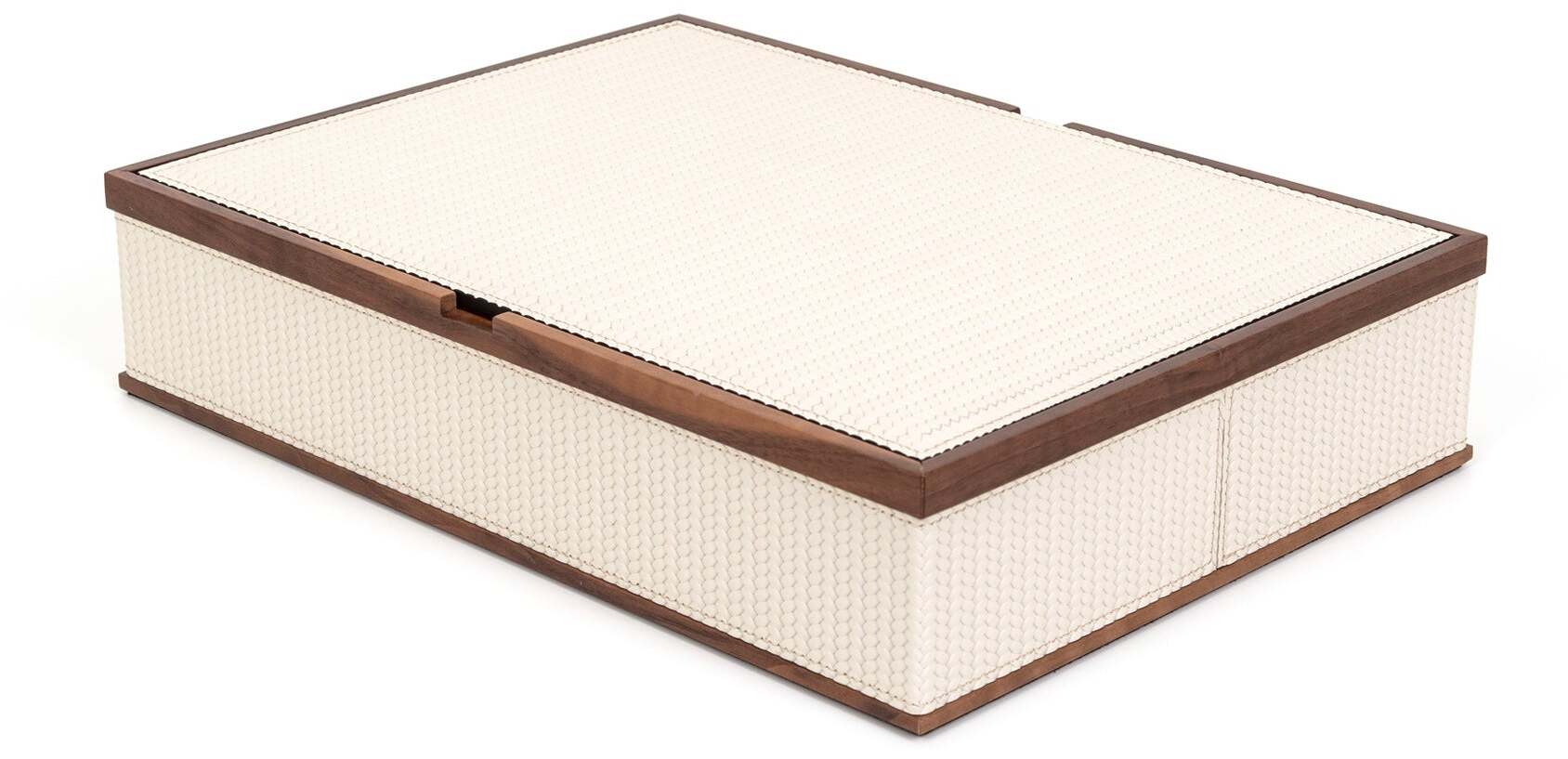 Прямоугольная шкатулка Astrea - 33X24XH7 см / зернистая кожа_кремовый