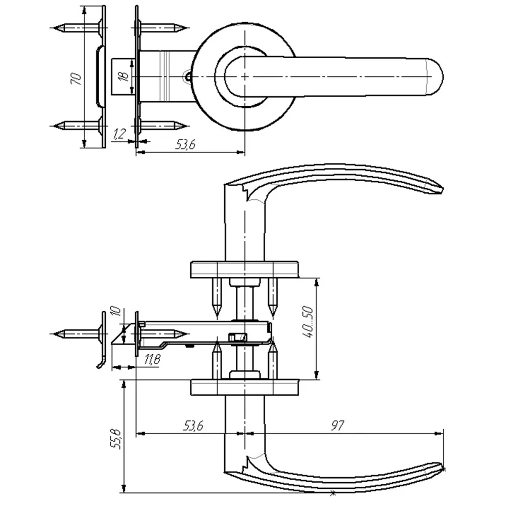 ARMEX Защёлка межкомнатная Зенит-ЗЩ2.07 серебристая с автоматической фиксацией 82156155 STLM-0020681 - Вид №4