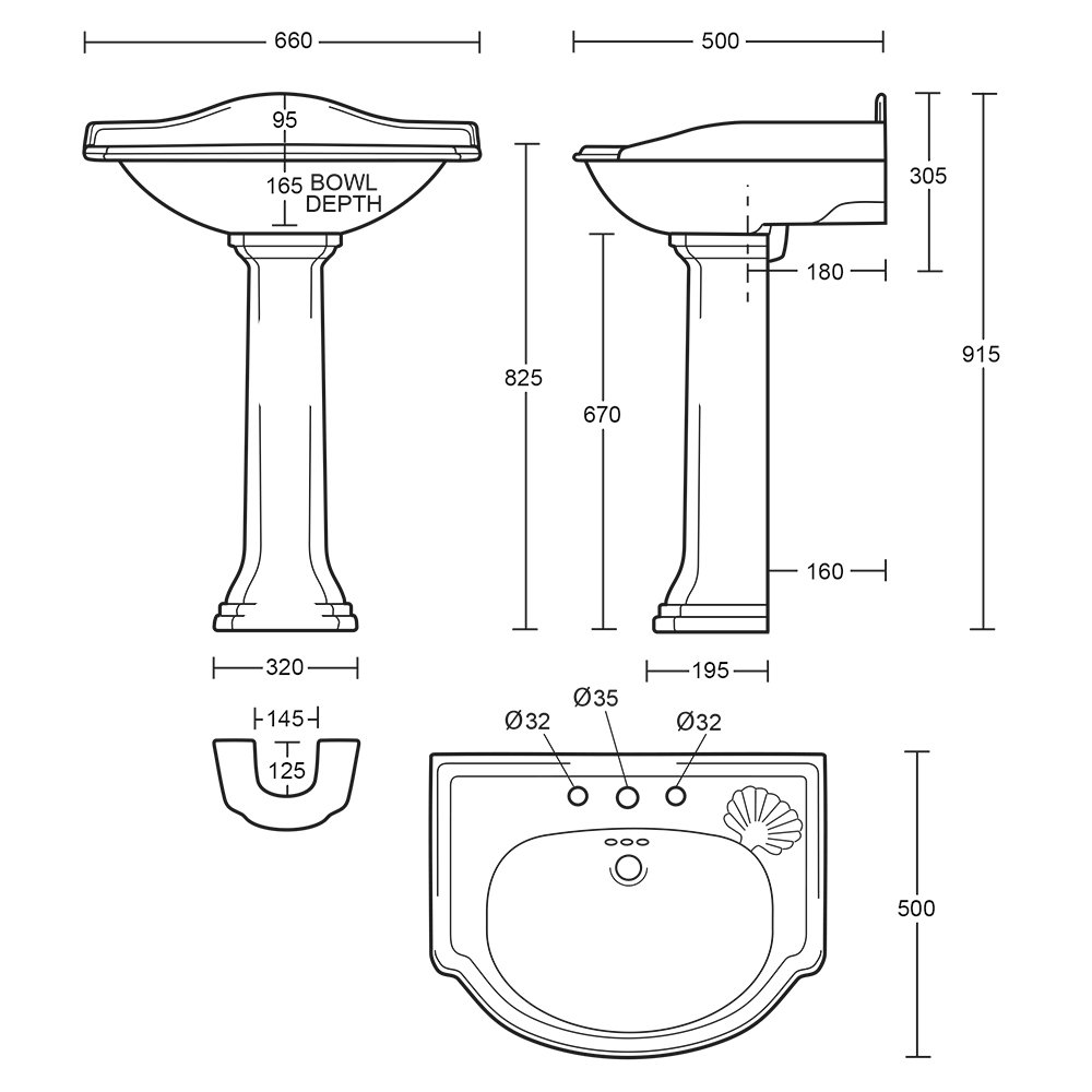 IMSR121 Пьедестал Хейфорда для большого бассейна Heyford Imperial  - Вид №2