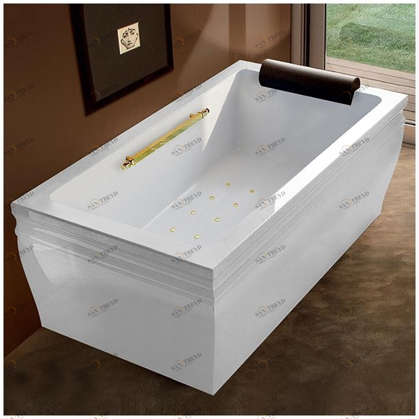 Ванна с аэроомассажем белая с золотом Gruppo Treesse Blanque 1810 DXSTAV161CZ