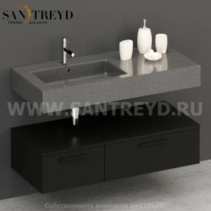 T11552AR2 Столешницы для использования в сочетании с тумбами и открытыми тумбами 115 см черная Globo ARREDO WOOD Италия