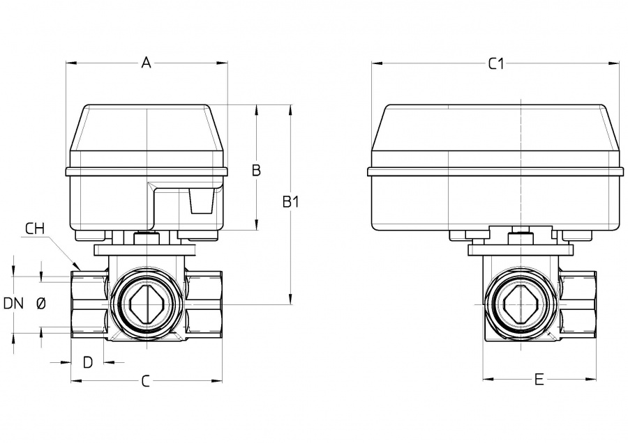 CIMBERIO CIM 685 34 Трехходовой разделительный клапан с электроприводом EMV 110/4380 CIM 685  - Вид №1