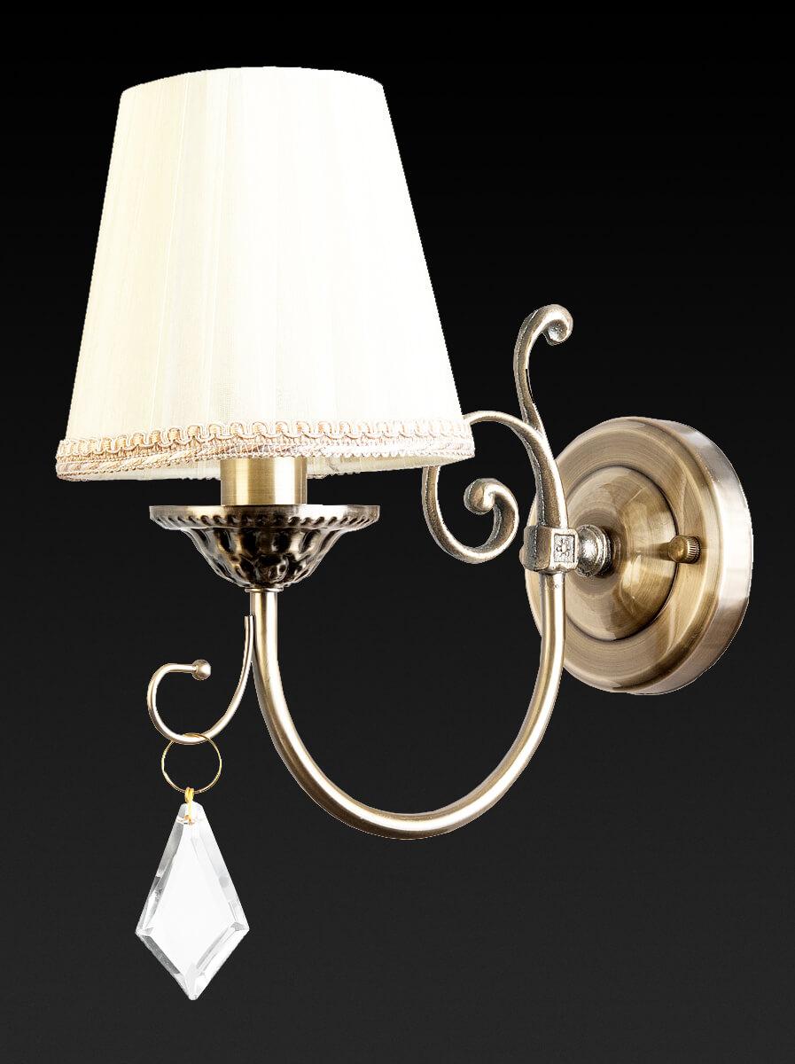 Бра с абажуром бежевое Monica TL5660B-01AB TOPLIGHT MONICA 00-3928131 Бежевый;золото - Вид №1