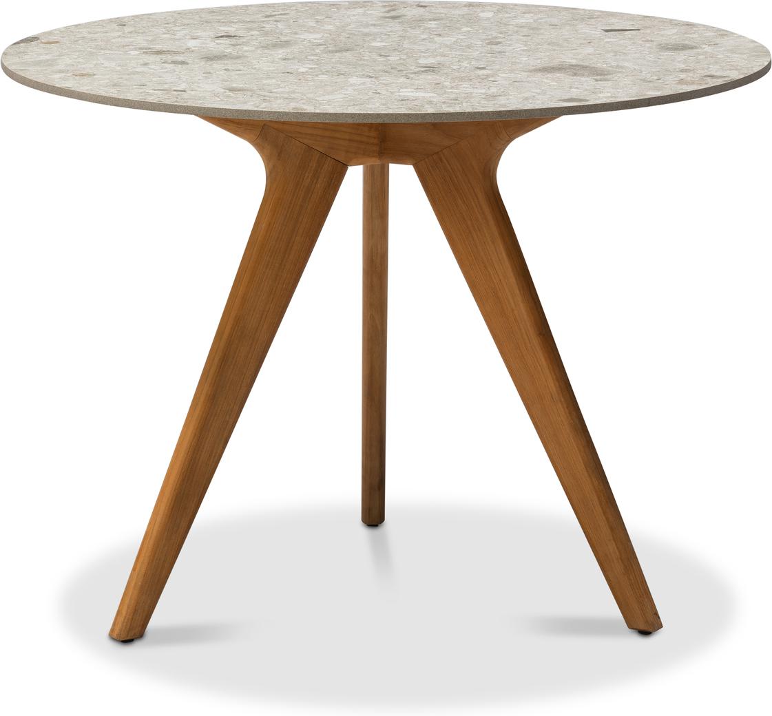 MNST963 Столы обеденные высокие teak 100см Manutti Torsa