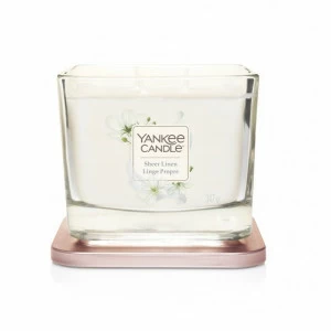 Свеча средняя Sheer Linen "Нежное белье" 347гр 28-38 часов YANKEE CANDLE  268069 Белый