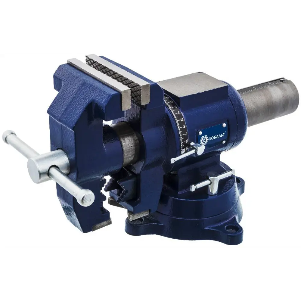 Тиски слесарные настольные Кобальт с поворотным механизмом 89374101 STLM-1572437