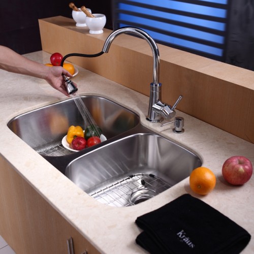 KBU24 Мойка кухонная прямоугольная Krausru  - Вид №2