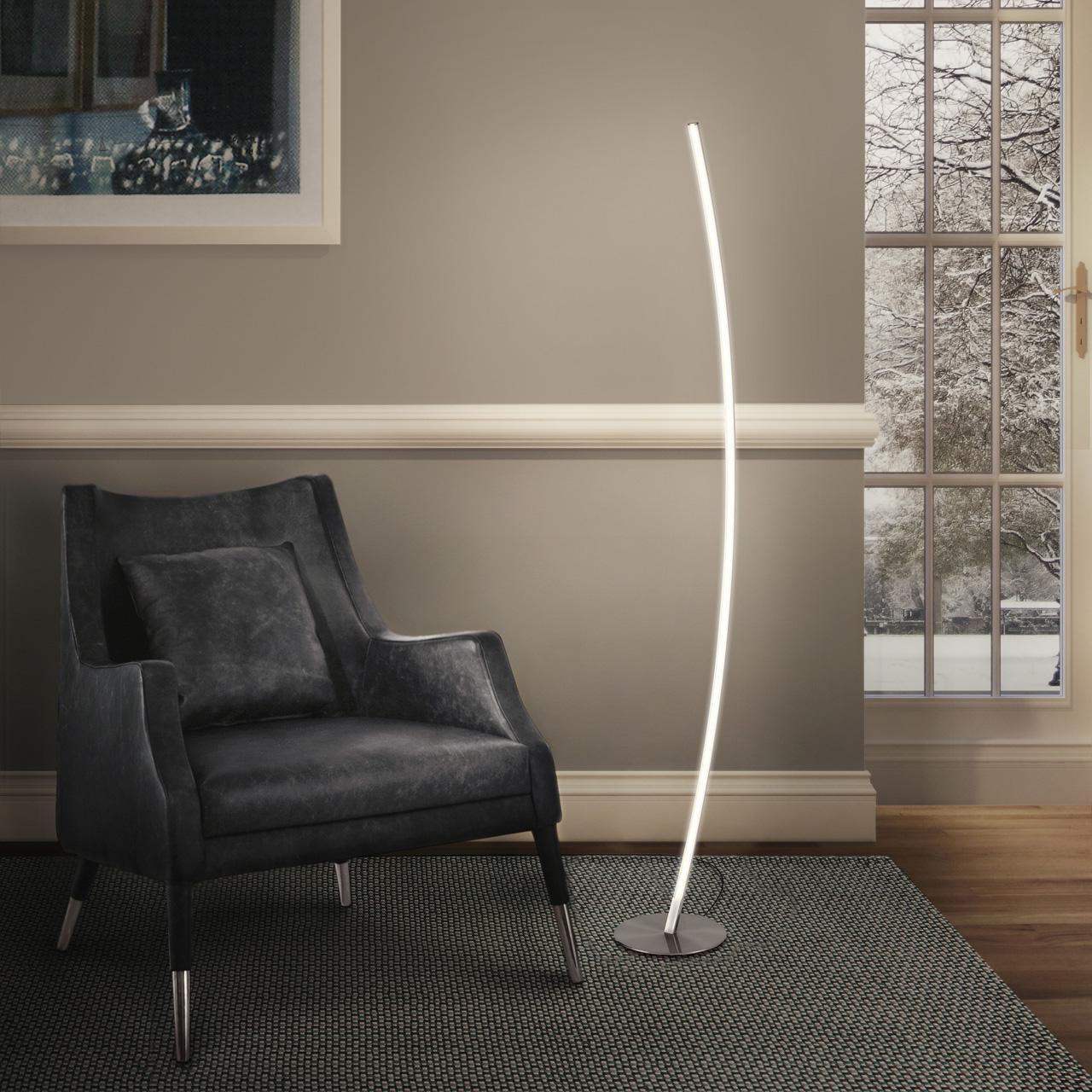 Торшер Eurosvet Hi-tech 80403/1 сатин-никель EUROSVET  181090 Белый;хром  - Вид №1