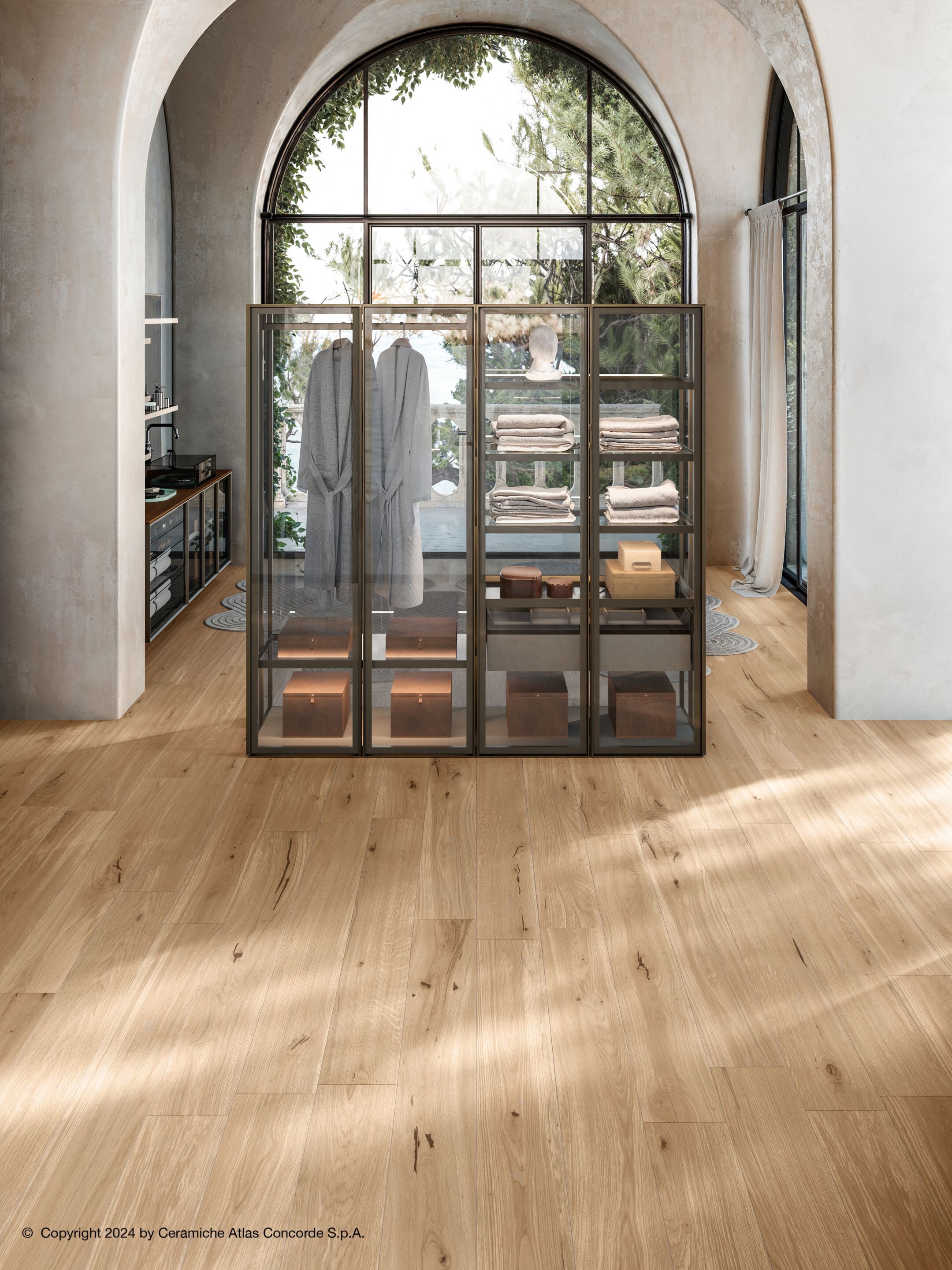 Напольное покрытие из керамогранита в помещении и на открытом воздухе с эффектом дерева Atlas Concorde журнал ARCH-00030139 - Вид №54