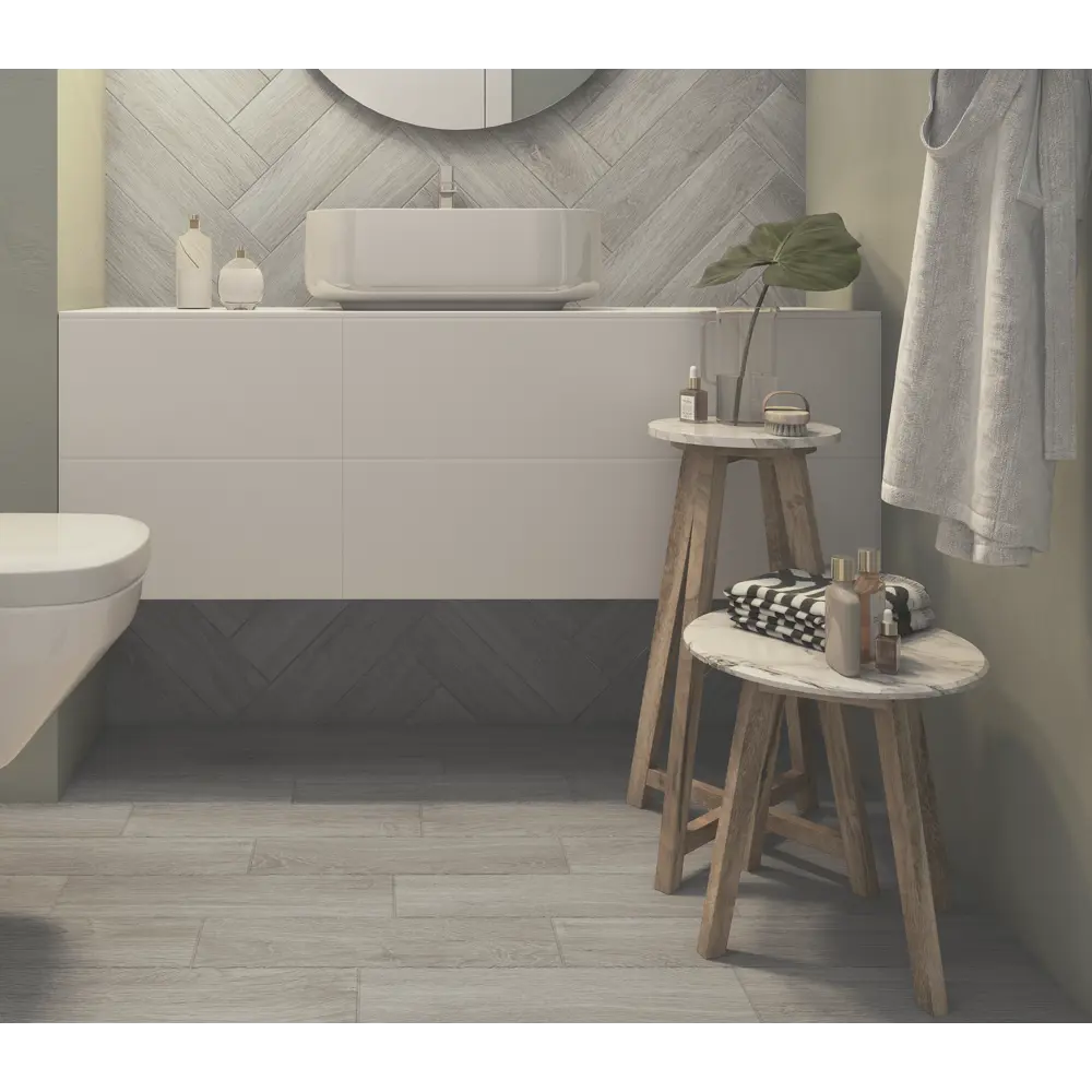 Gracia Ceramica Storia — керамогранит под дерево серого цвета 12.5×50 см 82594785 STLM-0030892