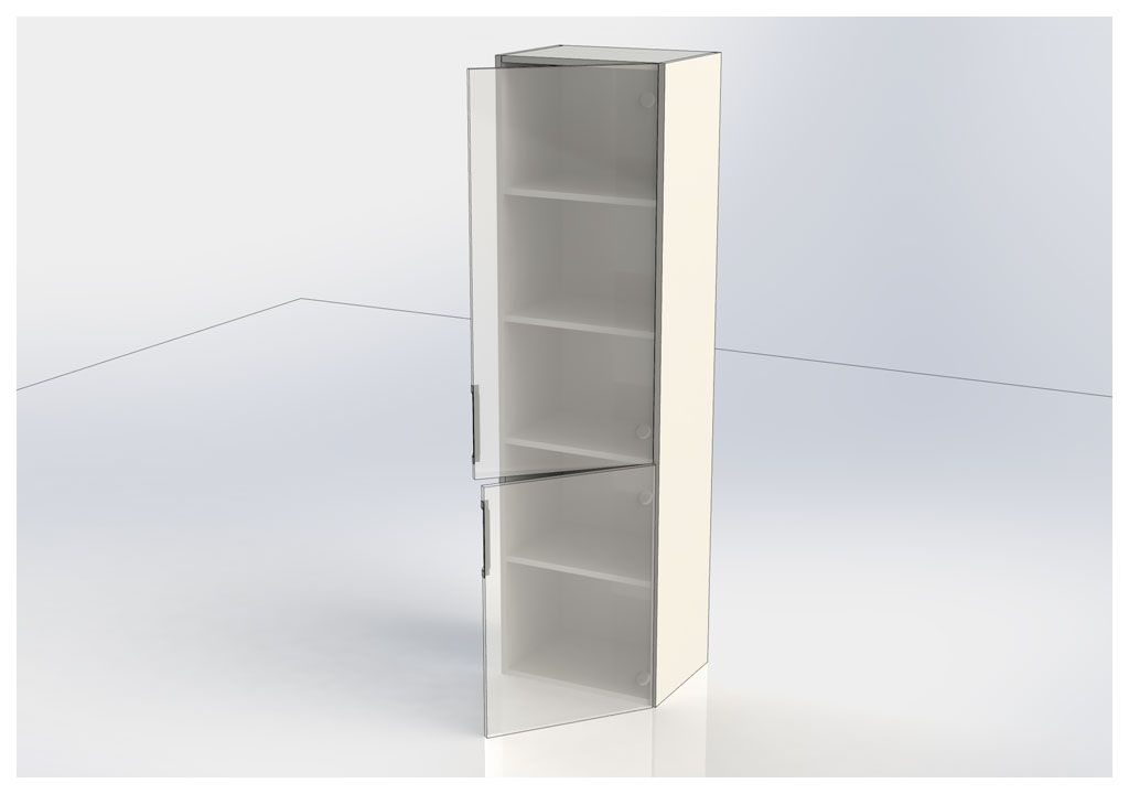 Шкаф-пенал для ванной Aquanet Алвита 40 серый антрацит 00183993 - Вид №4