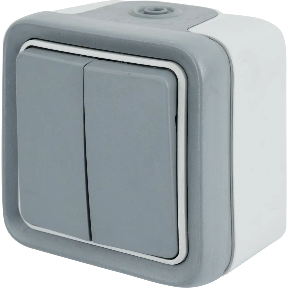 Переключатель Legrand Plexo 2 клавиши на 2 направления IP 55-IK 07, цвет серый 13454327 STLM-2152695 - Вид №1