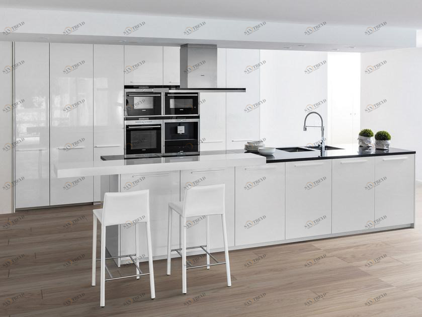 Floritelli Cucine Модульная кухня из лакированного кварца с островом Andromeda sun-id-1460262