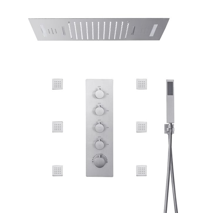 Утопленный набор для душа со светодиодной насадкой для душа Fontana Showers BINASCO ARCH-00007500 - Вид №1