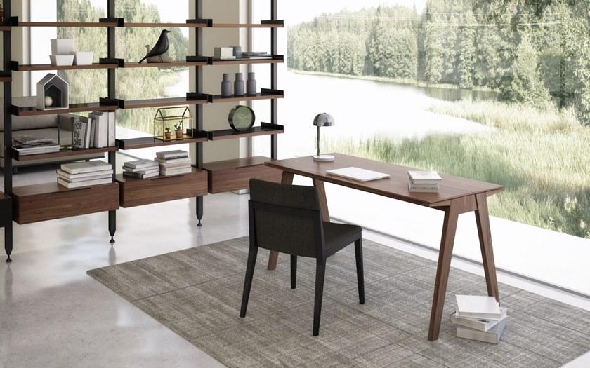 Huppé Прямоугольный стол из орехового дерева со стеклянной столешницей Howard 7301-4001v HUPPE - Вид №2