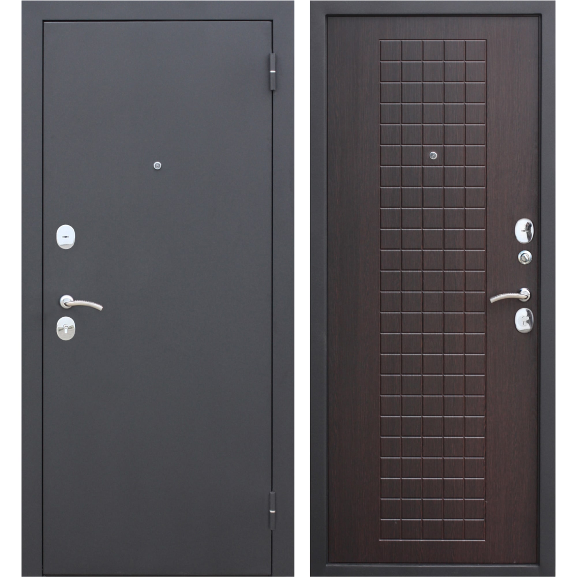 82096738 Дверь входная металлическая Гарда Муар, 960 мм, правая, цвет венге Santreyd 