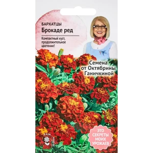 Семена цветов Семена от Октябрины Ганичкиной бархатцы Брокаде Ред 86262200 STLM-2110023