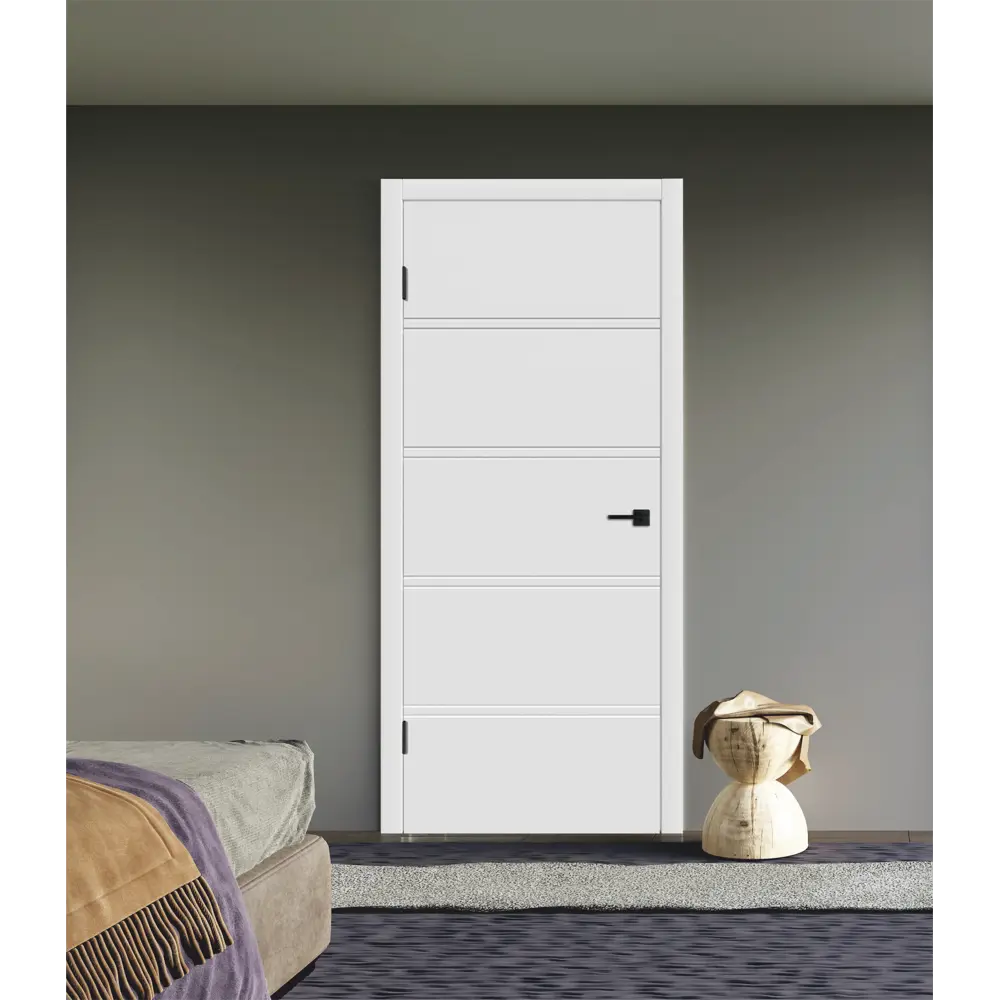 Комплект двери Бостон Х глухая 60x200 см эмаль белый с добором 150 мм VFD STLM-2069696 - Вид №1