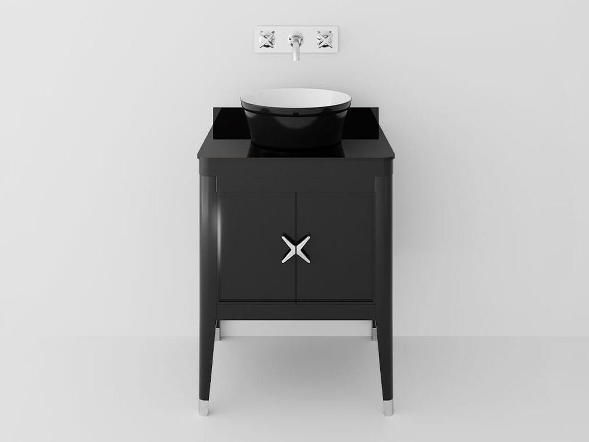 Деревянный напольный шкаф с одной раковиной с дверцами Park Avenue BRAD 2 ARCH-00124643 - Вид №1