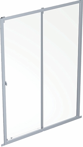 4981036135 Раздвижная дверь IDO Showerama 8-1, Матовый профиль / матовое стекло, 1350 мм  - Вид №2