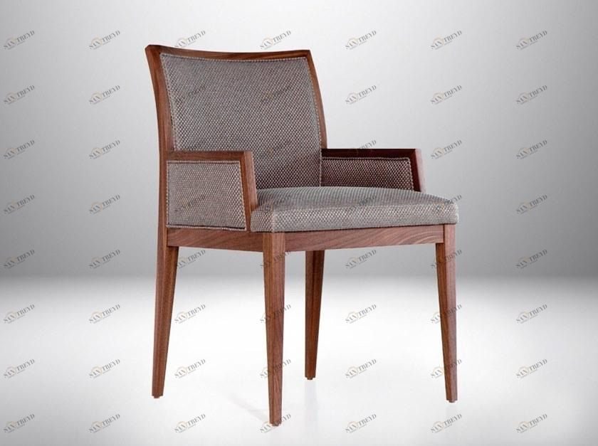 Mobi Стул с подлокотниками из дерева и ткани Rosa sun-id-1479119