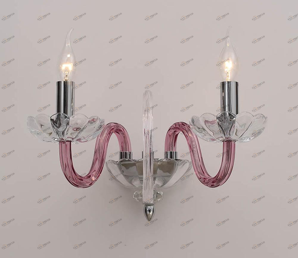 Бра настенное фиолетовое Lumien Hall "Дайом" 2023/2W-PPCR LUMIEN HALL СВЕЧА 00-3931586 Фиолетовый 