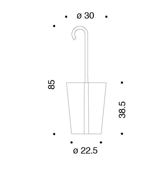 Напольная подставка для зонтов из АБС и металла Danese Milano Bincan ARCH-00076209 - Вид №4