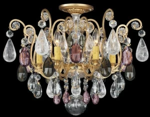 Schonbek Потолочный светильник из металла с кристаллами Renaissance rock crystal 3584