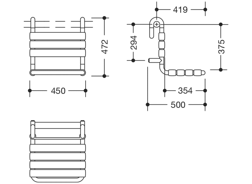 801.51D110 подвесное сиденье HEWI HEWI active+  - Вид №1