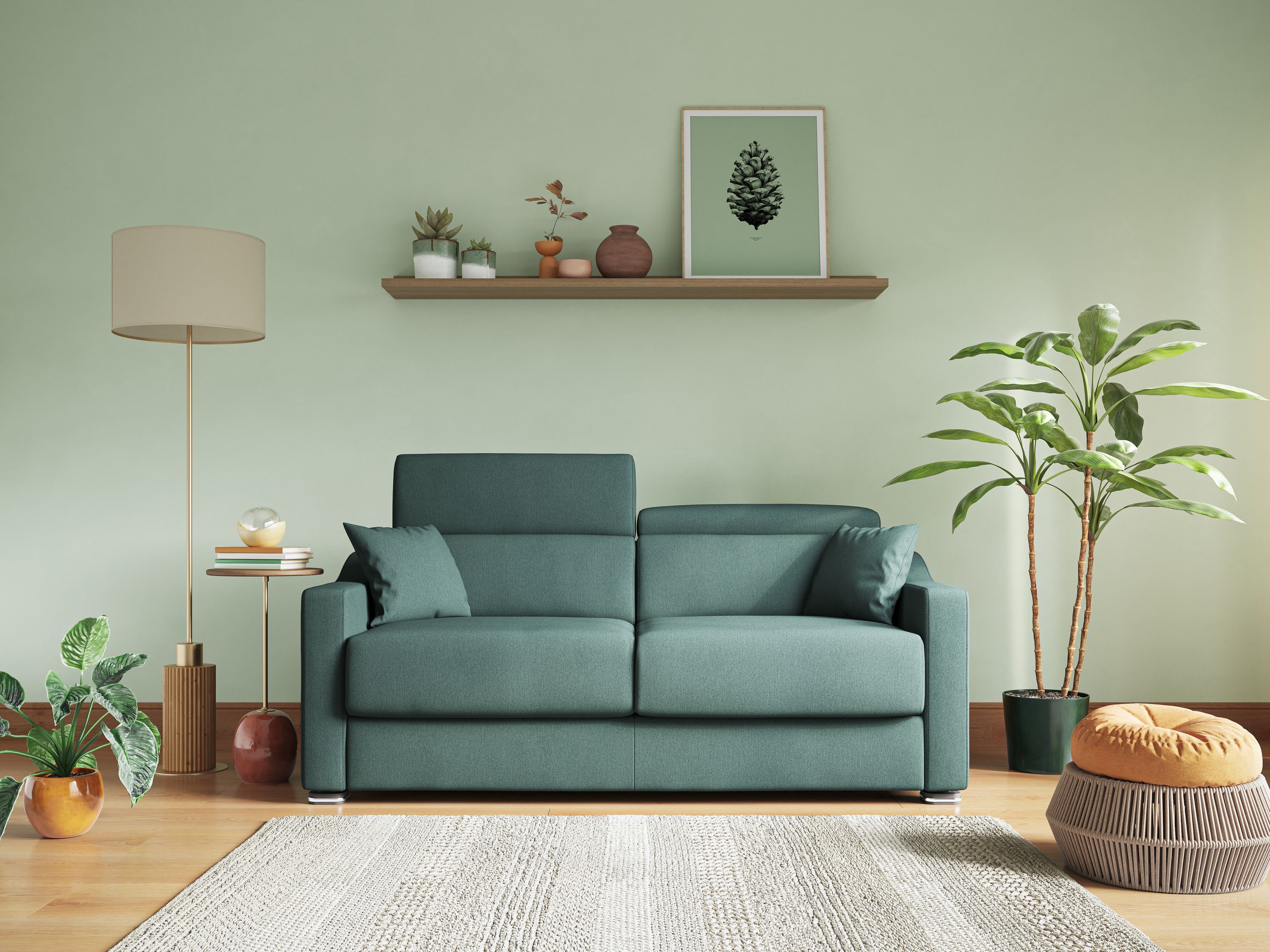 Ткань раскладной диван-кровать Divani.Store AMBER ARCH-00152723