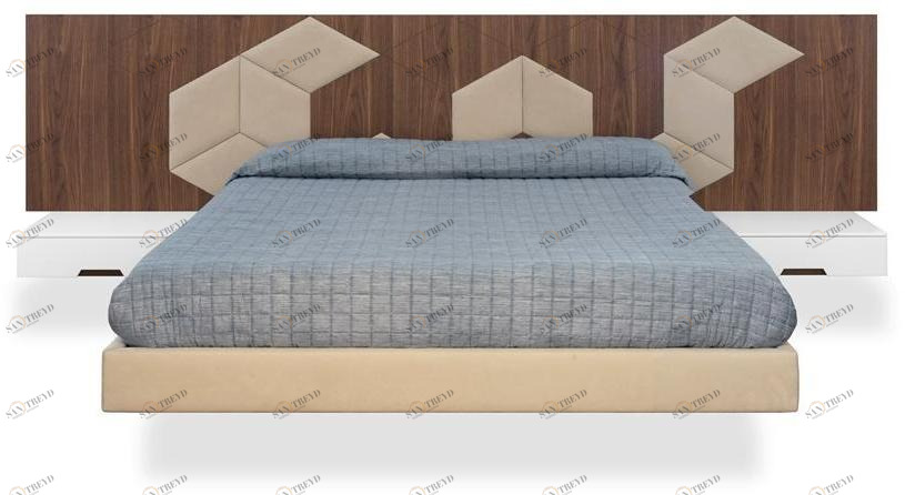 Maiullari Подвесная двуспальная кровать с высоким изголовьем Patchwork sun-id-1393161