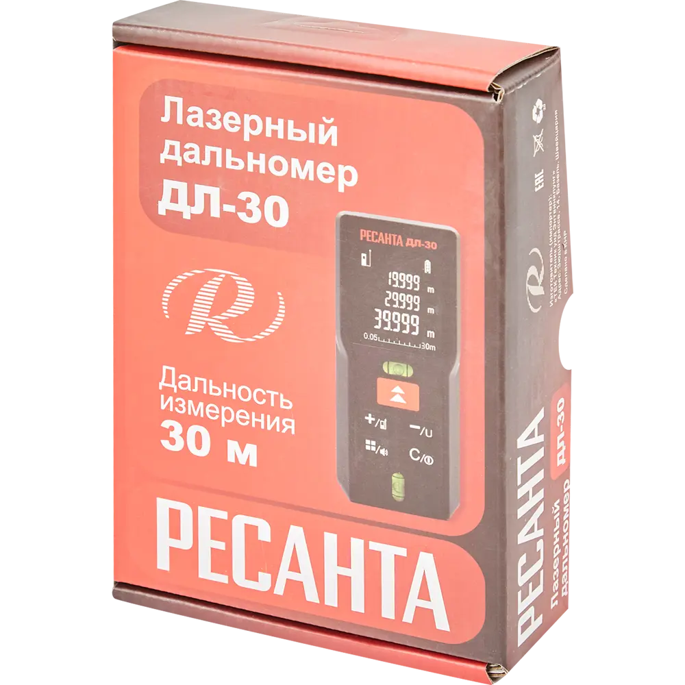 Дальномер лазерный Ресанта ДЛ-30 с дальностью до 30 м STLM-2191068 - Вид №9